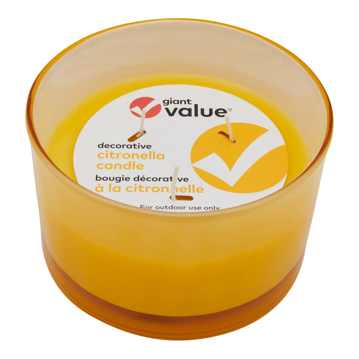 Giant Value Bougie 3 mèches à la citronnelle