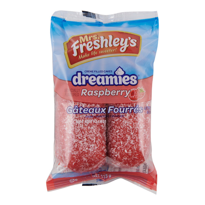 Mrs. Freshley's Dreamies Raspberry Cream Filled Cakes, 2-Pack, 113-g