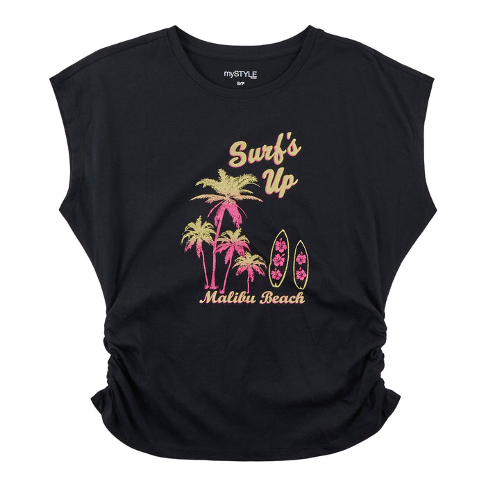 T-shirt froncé sur le côté mySTYLE pour femmes