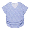 mySTYLE Women's Plus Ruched V-Neck T-Shirt