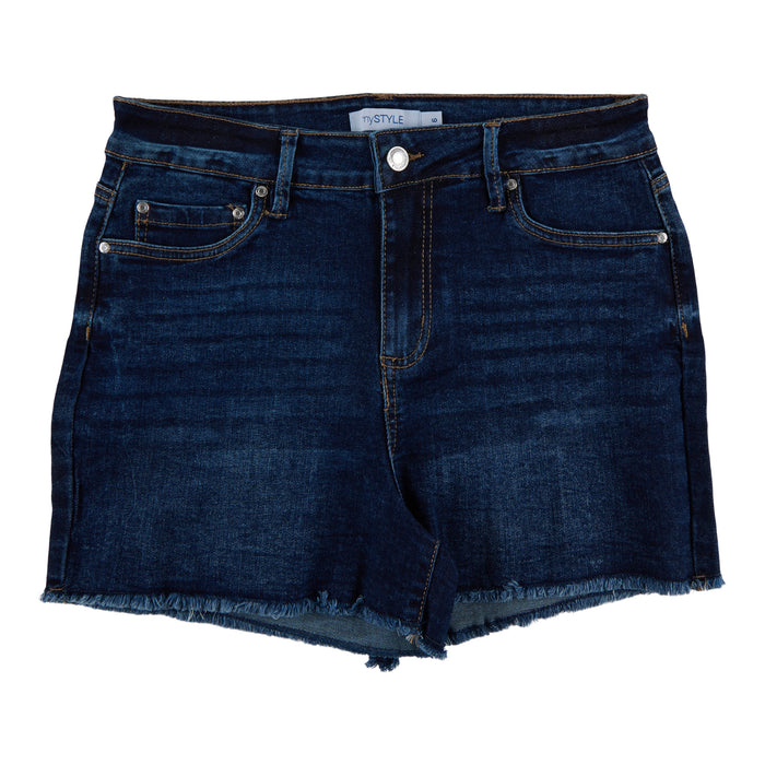 mySTYLE Women's Summer Sizzle Denim Frayed Shorts