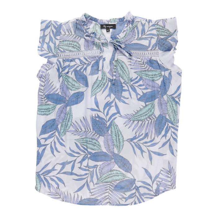 Blouse avec manches à volants et col en V lily morgan pour femmes