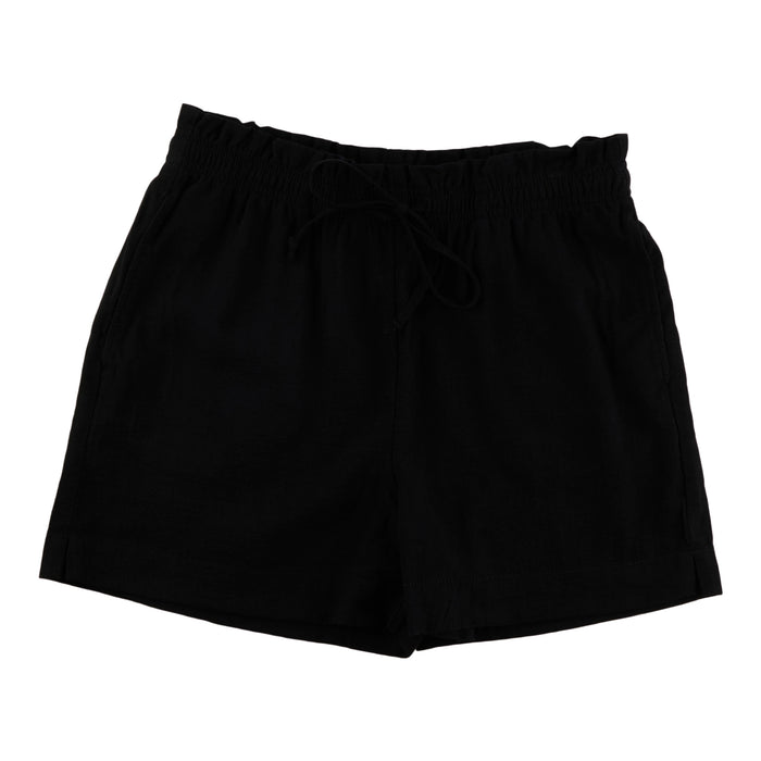 Short en lin soyeux de couleur unie lily mogan pour femmes