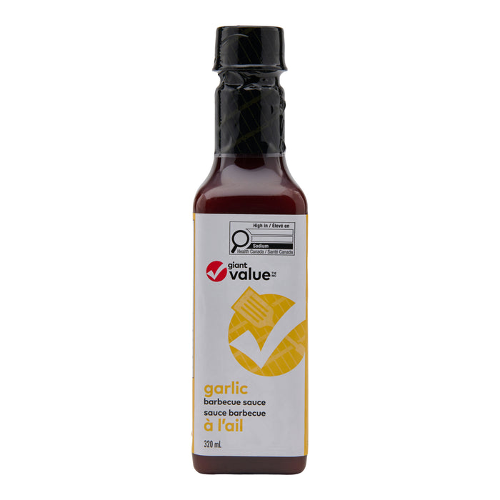 Sauce BBQ à l'ail Giant Value, 320 ml 
