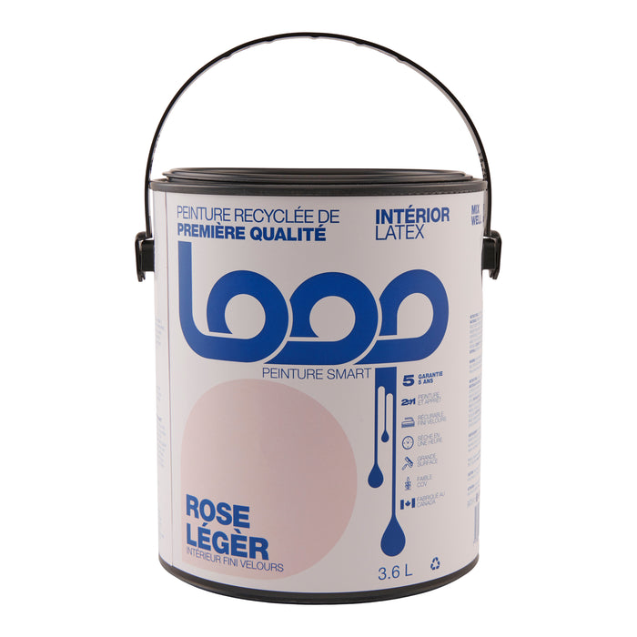 Loop Interior Latex Premium Recycled Paint, Light Rose, 3.8-L.