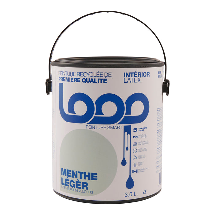 Loop Interior Latex Premium Recycled Paint, Mint, 3.8-L.