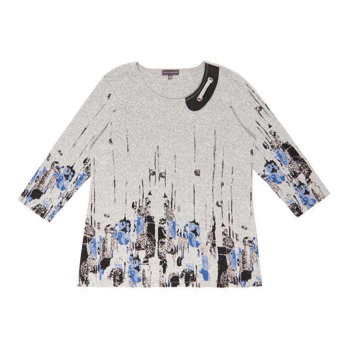 Classic Editions Women's 3/4 Sleeve Crew Neck Sweater