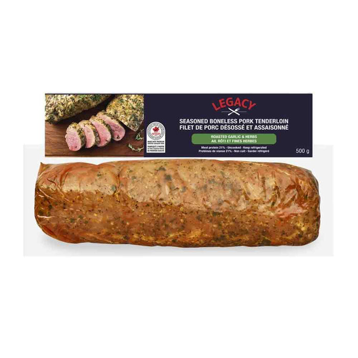 Filet de porc assaisonné à l'ail rôti et herbes Legacy, 500 g