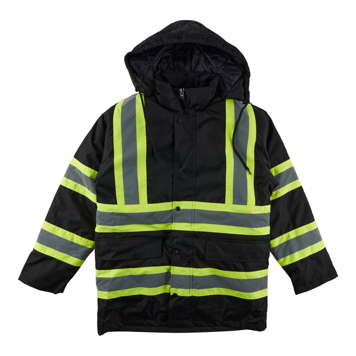 Tradesmax Pro Men's Black HIVIS 4-in-1 Work Jacket