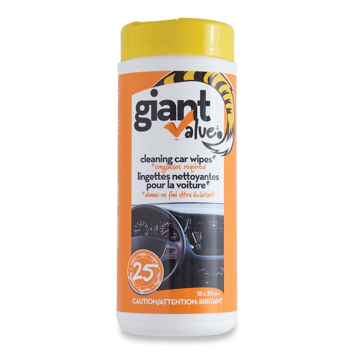 Giant Value Car Wipes, 25-Pack