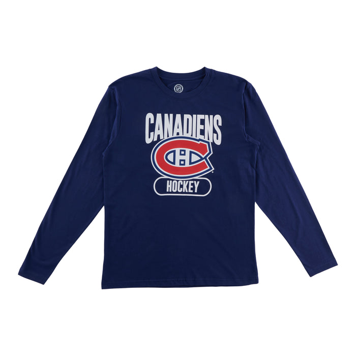 T-shirt à manches longues de la LNH pour hommes, Canadiens de Montréal