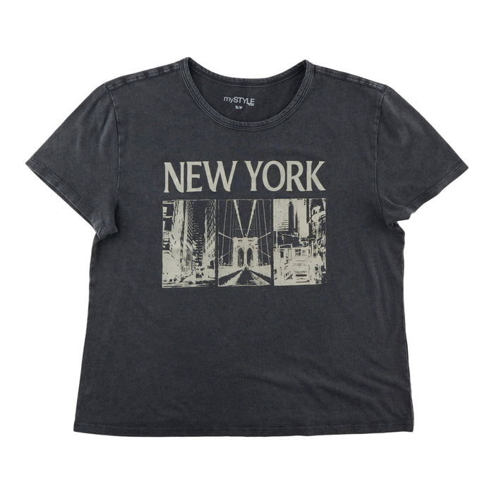 T-shirt avec imprimé urbain mySTYLE pour femmes
