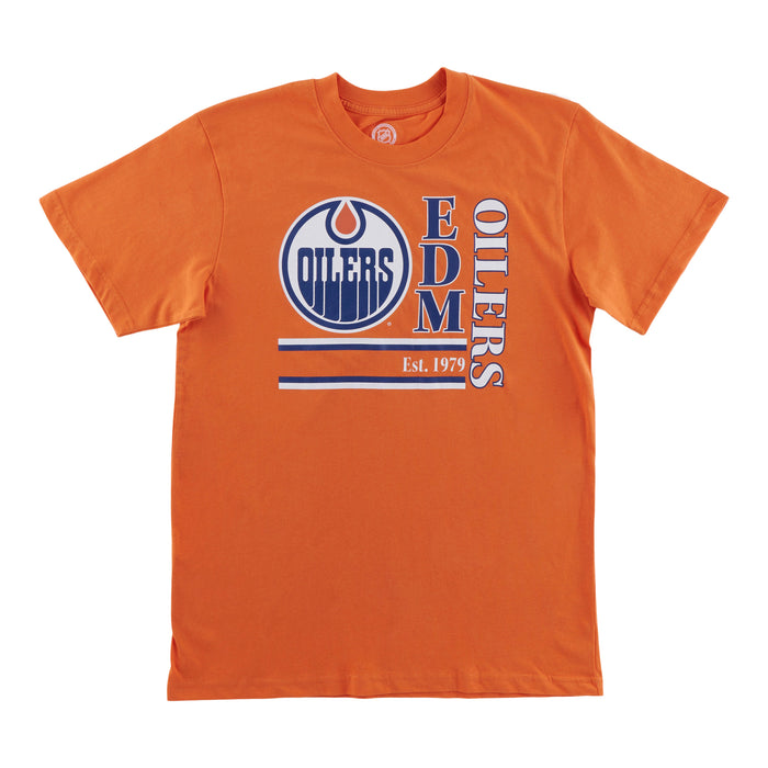 T-shirt à manches courtes Oilers d'Edmonton de la LNH pour hommes