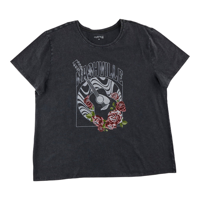 mySTYLE Women's Plus Boyfriend Tee