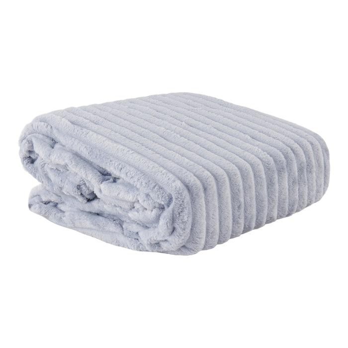 Embossed Ribbed Blanket, 80-in.