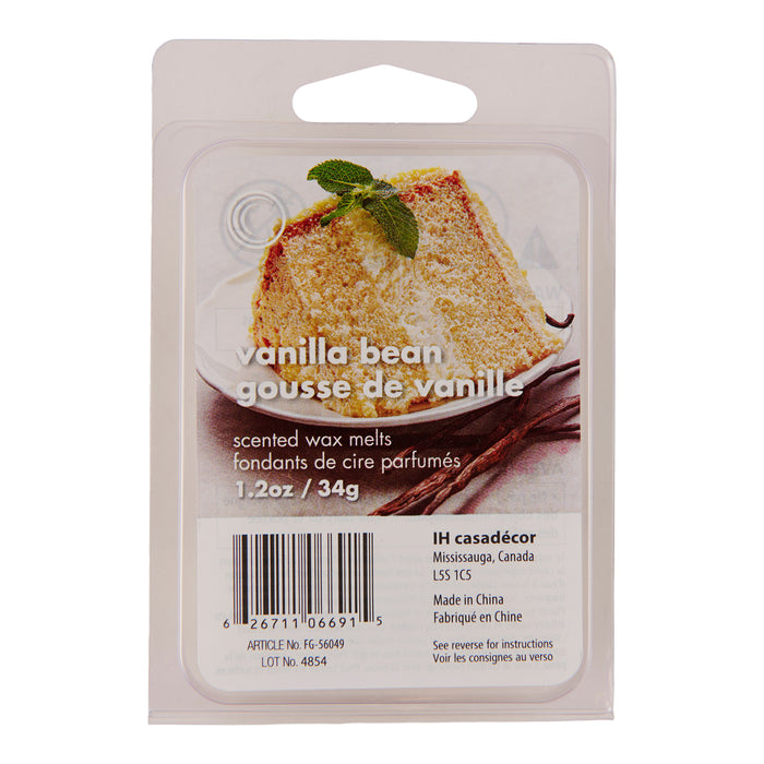 Vanilla Bean Scented Wax Melts, 6-Pack