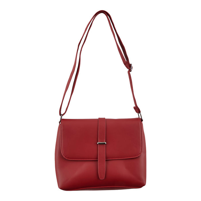 Faux Leather Crossbody Bag with Adjustable Straps