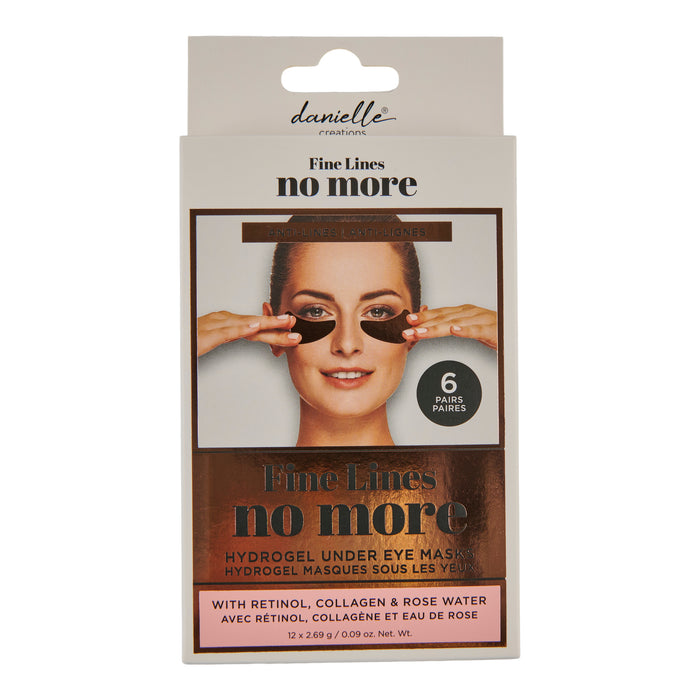 Hydrogel masques sous les yeux avec rétinol, collagène et eau de rose Danielle Creations, 6 pièces