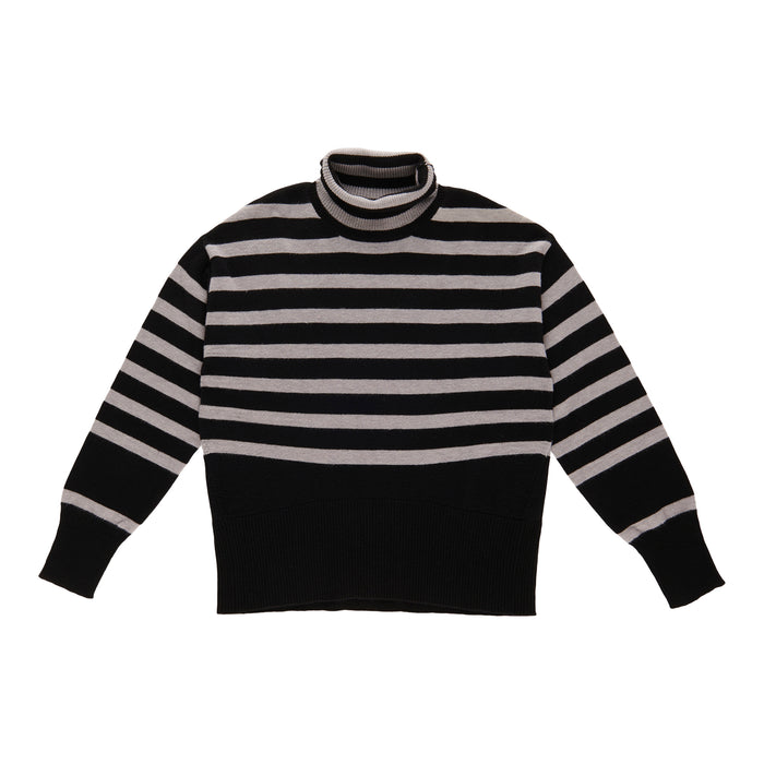 lily morgan Women's Striped Turtleneck
