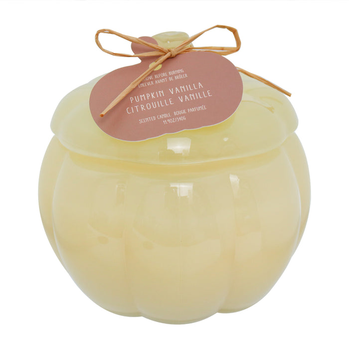 HomeStyles Glass Pumpkin Candle, 12-oz.