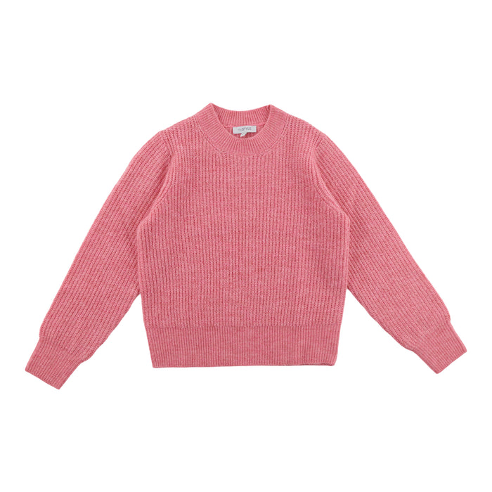 Chandail à col rond en tricot en mailles perlées mySTYLE pour femmes