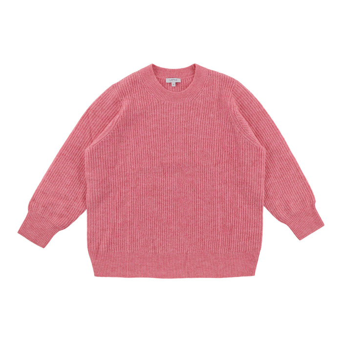 mySTYLE Women's Plus Crew Neck Shaker Sweater