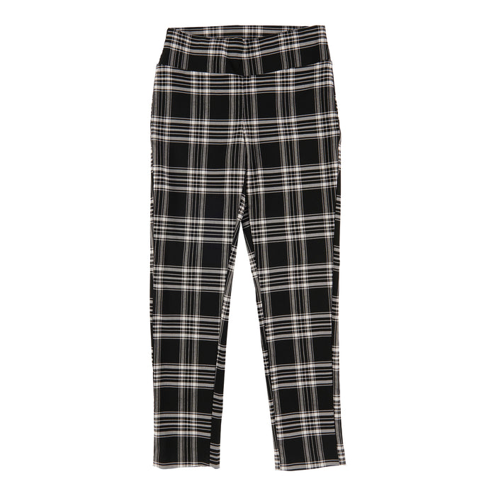 Pantalon à enfiler à carreaux pour femmes