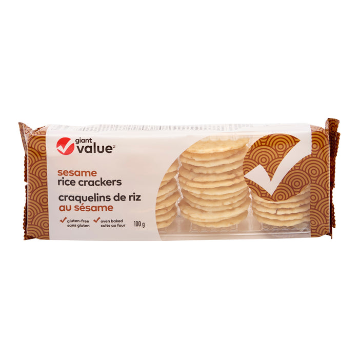 Giant Value Sesame Rice Crackers, 100 g
