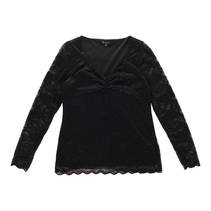 lily morgan Women's Plus Sweetheart  Lace Top