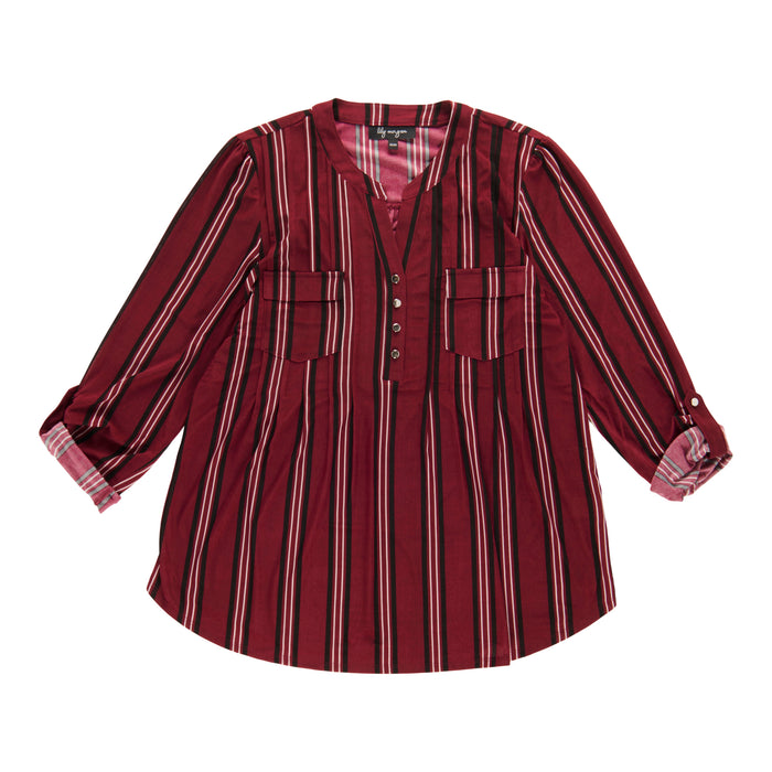 lily morgan Women's Pintuck Printed Top