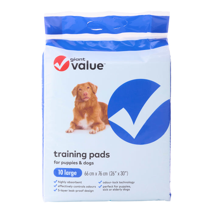 Giant Value Large Training Pads, 10-Pack