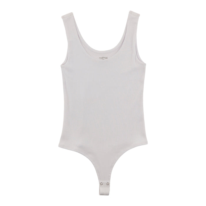 mySTYLE Women's Ribbed Scoopneck Bodysuit