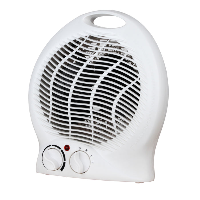Radiateur personnel portatif avec ventilateur, blanc, 10 po