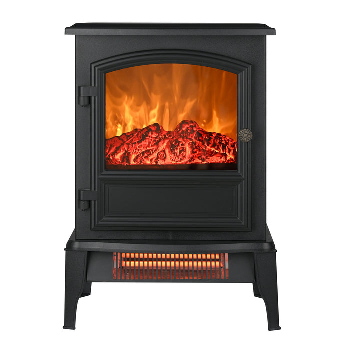 Fireplace Stove, Black, 17-in x 11-in x 20-in.