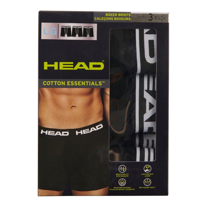 Caleçon boxeur en coton HEAD pour hommes, emb. de 3