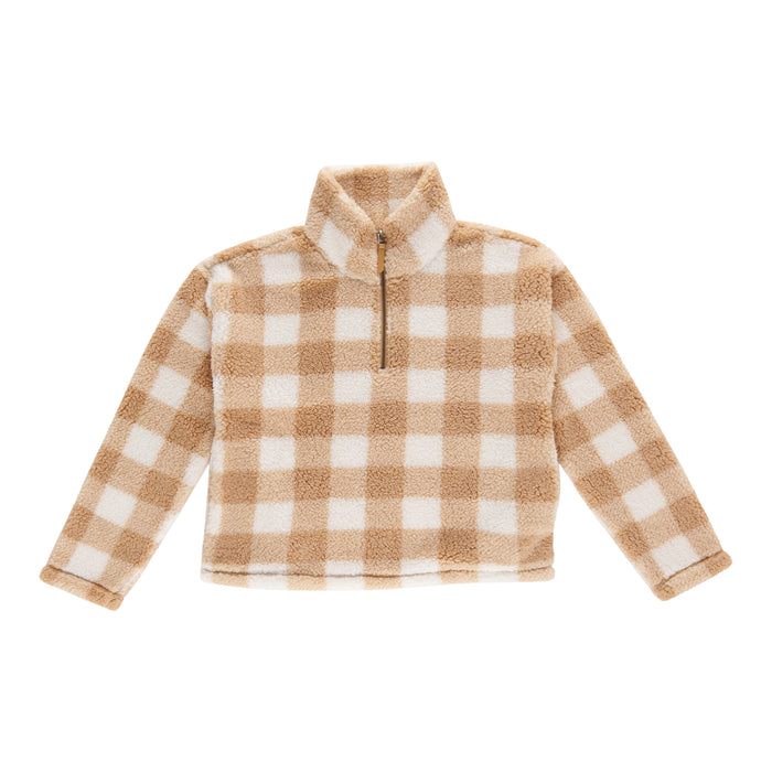 Chandail en sherpa avec fermeture à glissière 1/4 mySTYLE pour femmes