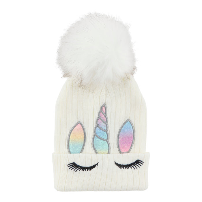 Girls' Novelty Toques With Pom Pom