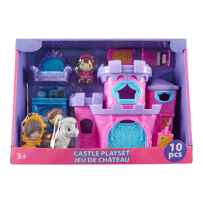 Castle Playset, Pink, 10 Piece
