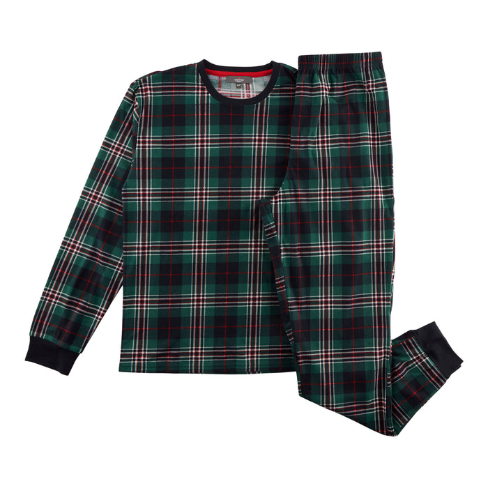 Mountain Ridge Men's Green Tartan Family PJ Set, 2-Piece