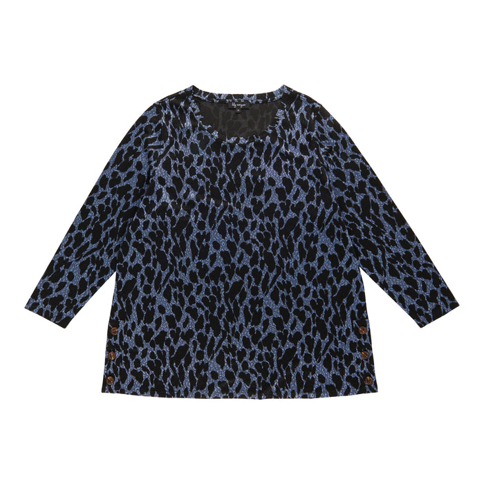 lily morgan Women's Plus Top with Side Buttons