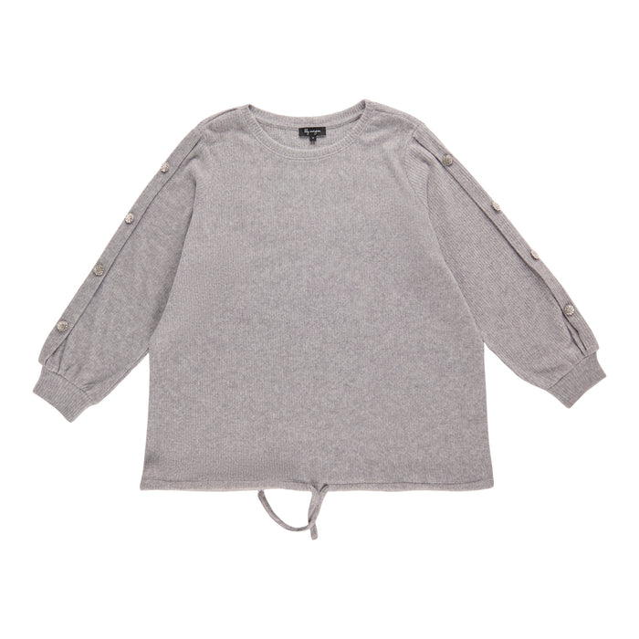 Chandail avec bouton sur la manche taille Plus lily morgan pour femmes