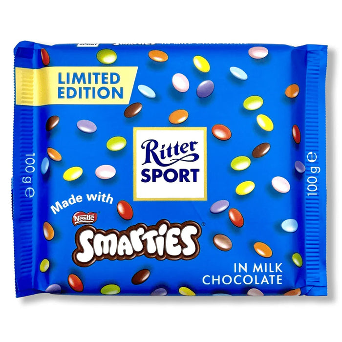 Ritter Sport Milk Chocolate with Smarties, 100 g