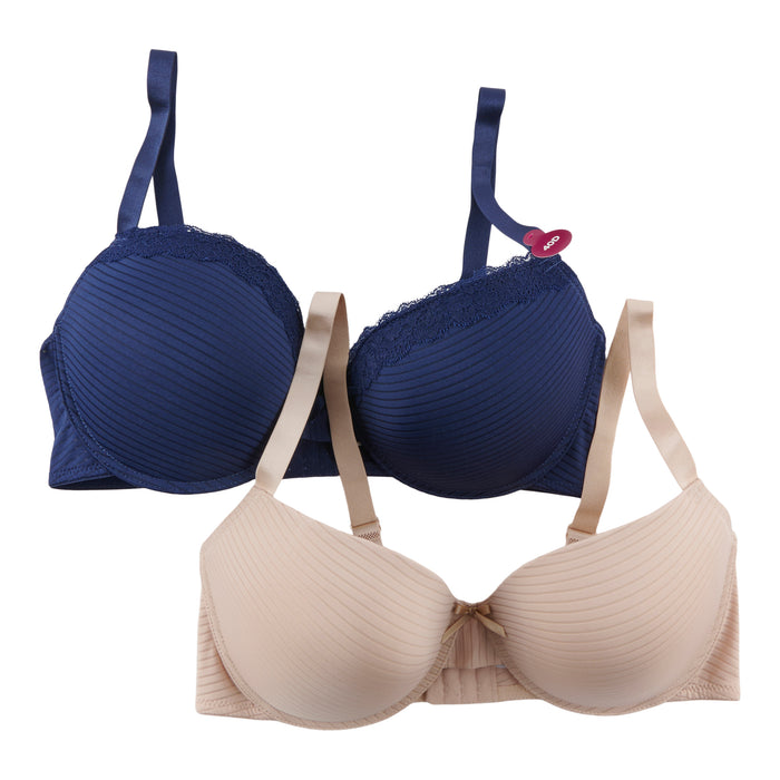 Soutien-gorge à rayures dégradées taille plus Carisma pour femmes, emb. de 2