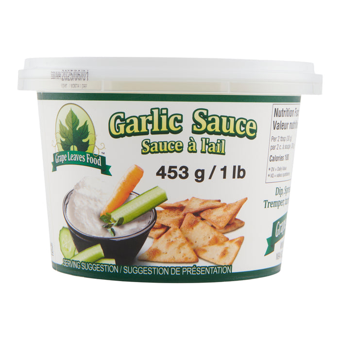 Sauce à l’ail pur Grape Leaves Food, 453 g