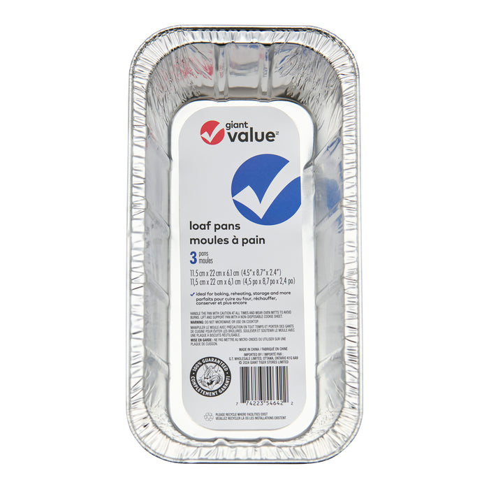 Giant Value Loaf Pans, 3-Pack