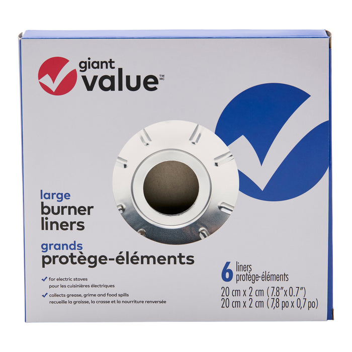 Giant Value Large Burner Liners, 6-Pack