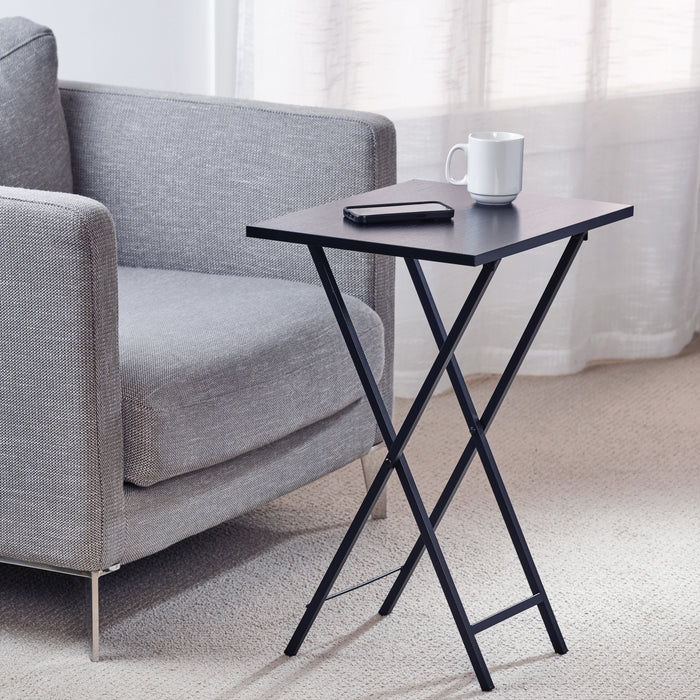 Table-plateau pliante HomeStyles, noir, 18 po x 15 po x 25,5 po