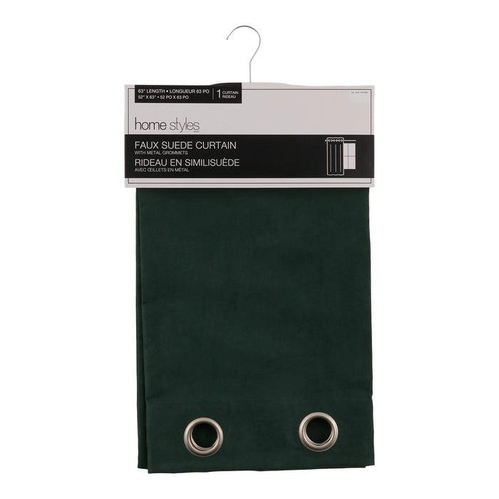 HomeStyles Faux Suede Curtain, 52-in x 63-in.