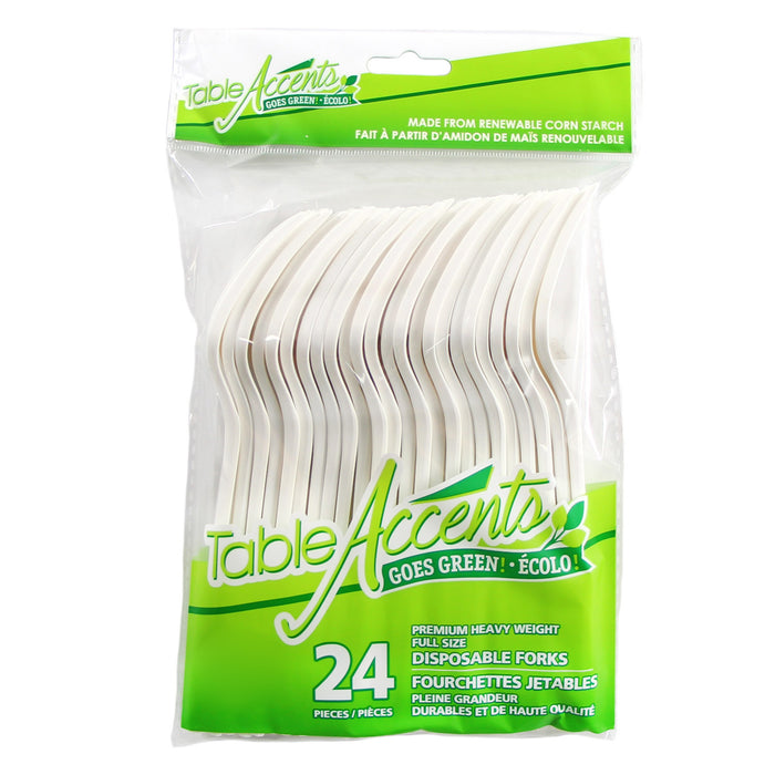 Table Accents Disposable Forks, 24-Pack
