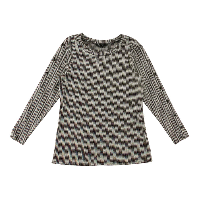 lily morgan Women's Two Tone Chevron Buttons